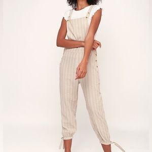 Rhythm Bahamas Beige Striped Jumpsuit